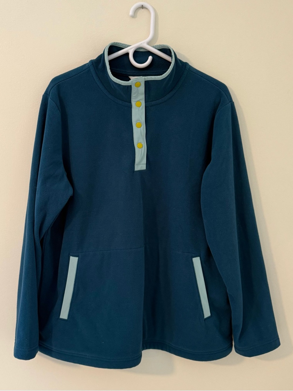 Duluth Trading Co Doubleback 1/4 Snap Fleece Pullover Teal Sz XL